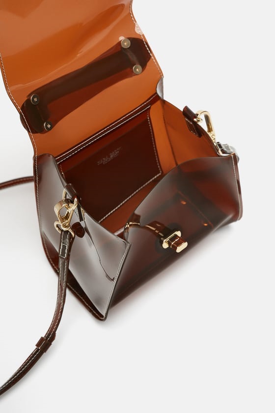 Zara vinyl mini city bag cheap